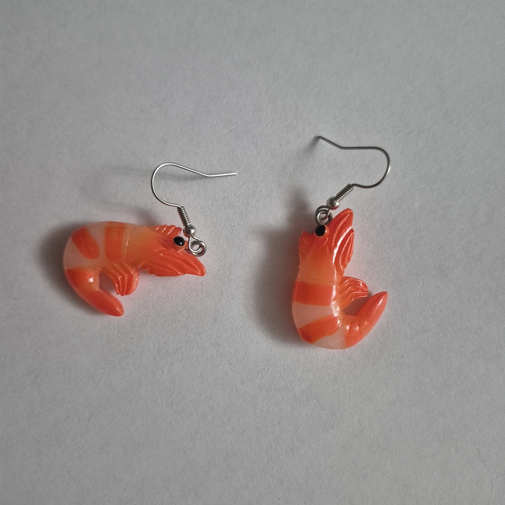 Orange Shrimp Fish Tank Decor